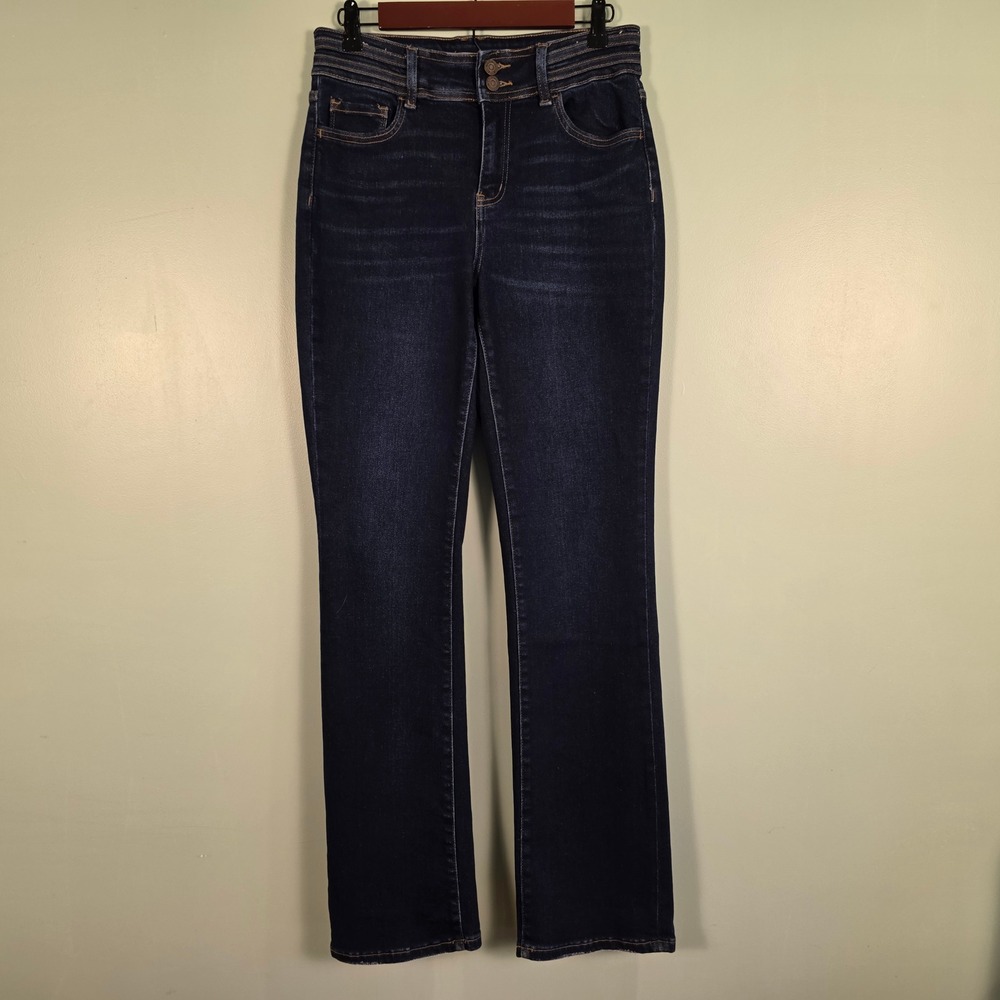 Vervet Blue Womens Dark Wash High Rise Bootcut Jeans Size 29 Tall T6084